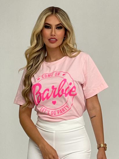 T-shirt woman printed Come On Barbie Pink