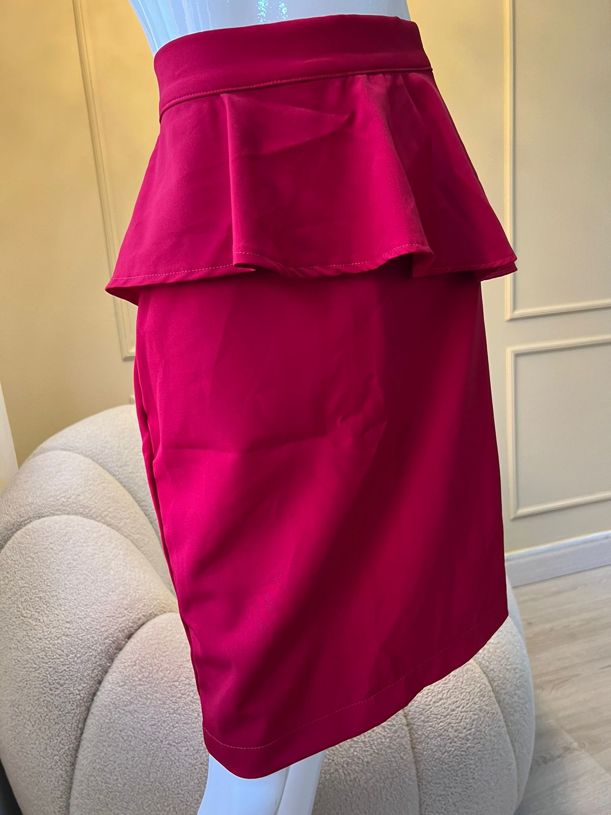 Spain Midi Vinotinto Gola Superior Skirt 