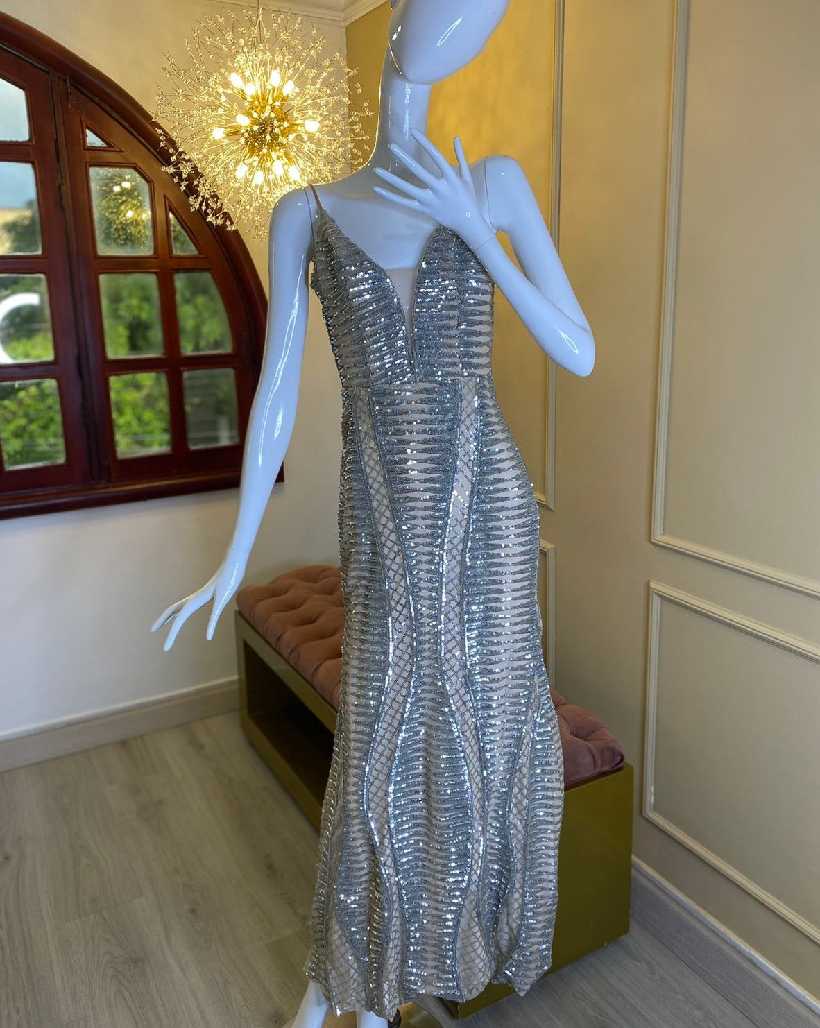 Silver Long Luxury Dress 